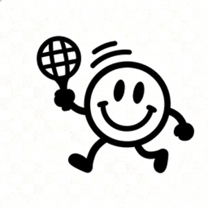 哈哈体育官方大型橙色笑脸足球篮球标志，代表快乐体育精神